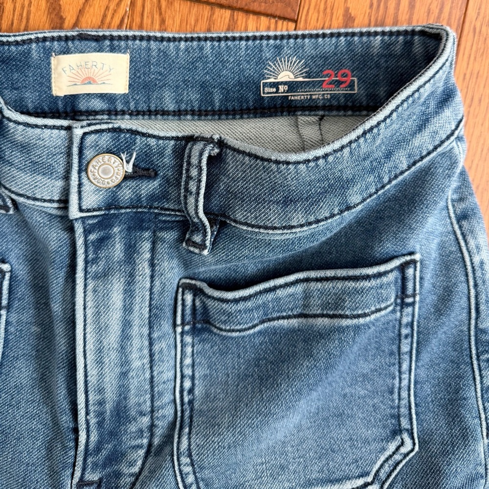 Faherty Stretch Terry Patch Pocket Pant Jeans - Picture 3 of 7